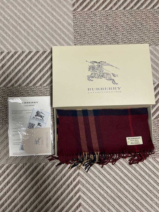 Шарф Барбері кашемір 32*180см шарф Burberry Red Clasic