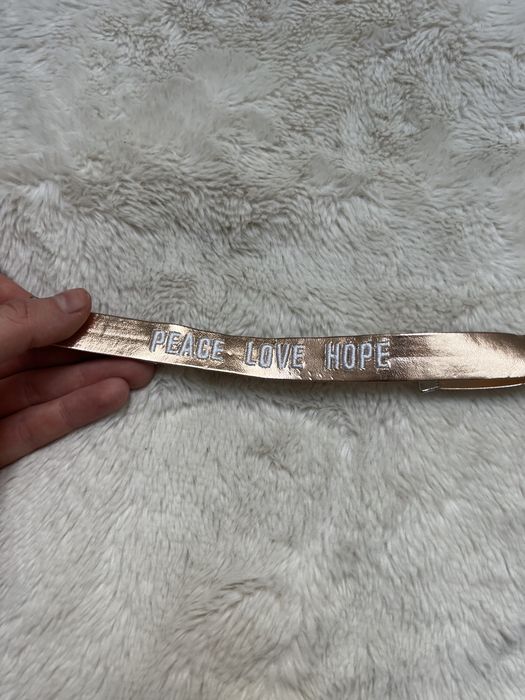 Naszyjnik choker Peace Love Hope napis alternative aesthetic grunge 20