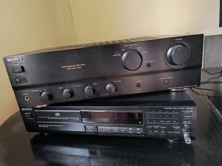 Sony CDP-497 odtwarzacz wzmacniacz amplituner TA-F361R