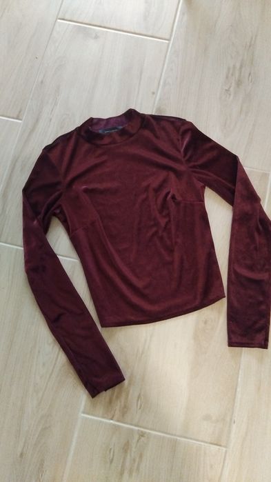 Кроп-топ кроп топ , вкорочений лонгслів  бордовий , винний