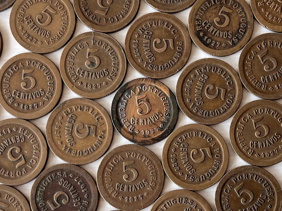 Lote de 164 Moedas 5 Centavos 1927
