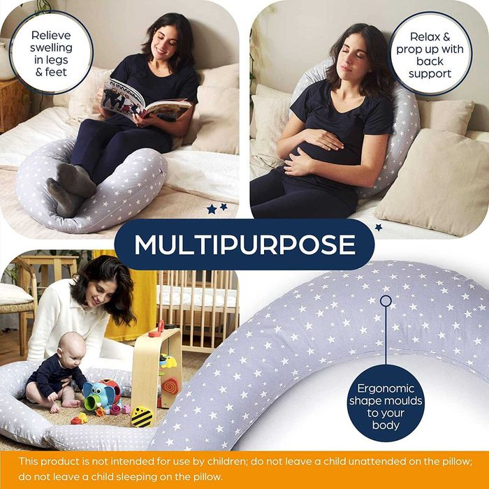 Almofada para dormir e de amamentação para grávida