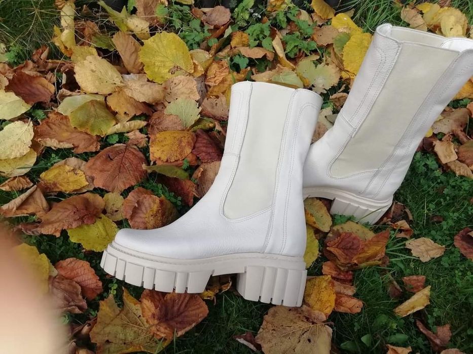 Eleganckie workery sztyblety naturalna skóra licowa kolory