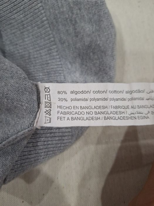 Camisola Malha Cinzenta gola alta Lefties 13/14 anos
