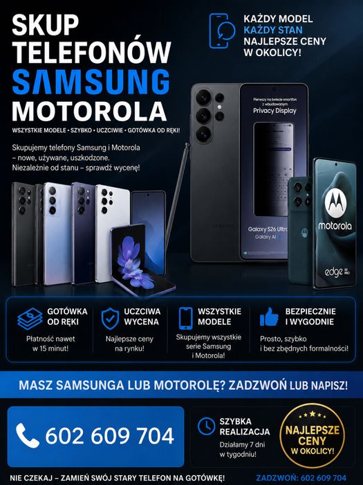 Skup telefonów Samsung Motorola i inne
