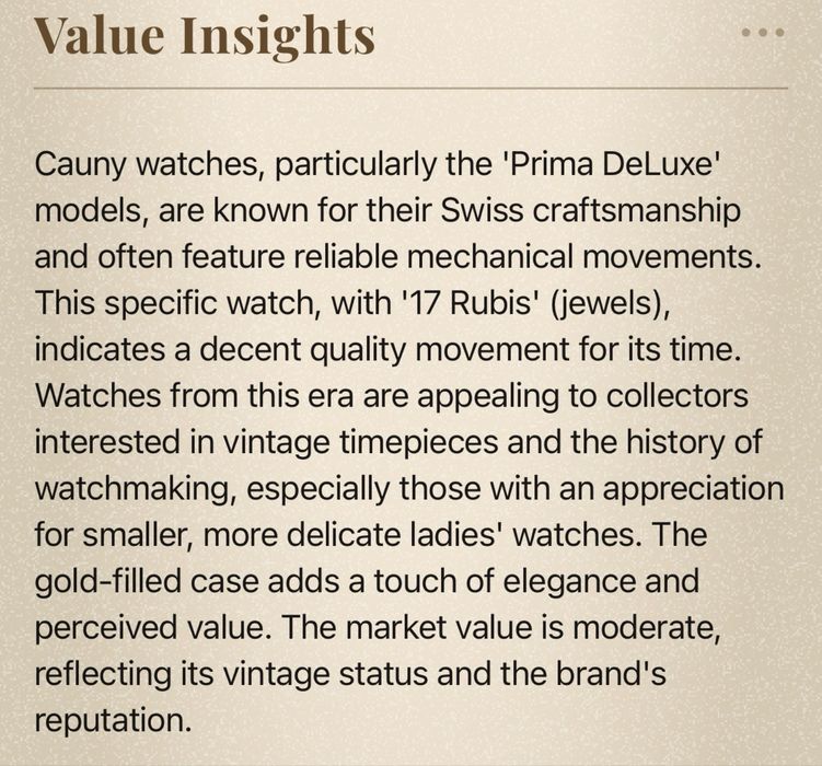 Gauny Prima DeLuxe 17 Rubis Swiss Lady Gold Filled Mechanical Wristwacht