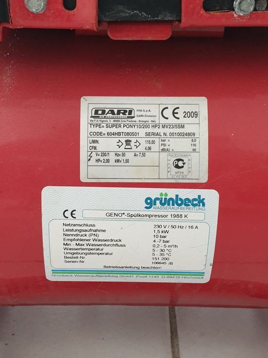 Compressor de Limpeza para Desinfeção de Sistemas de Água / Flushing C