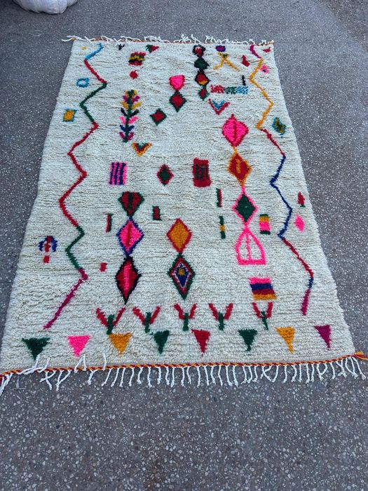 Tapete Marroquino Azilal 250×150 Handmade 100% sheep wool