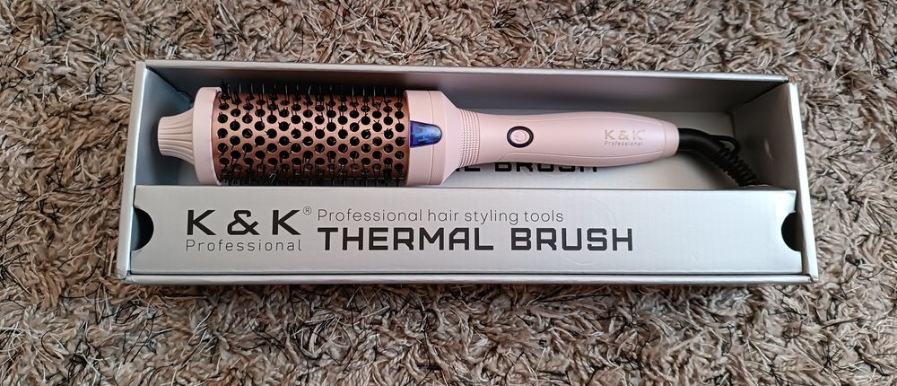 Професійна термощітка K&K Thermal Brush.Рожева,салонна укладка.