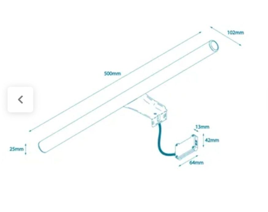 Aplique para espelho IRENE LED 50 CM