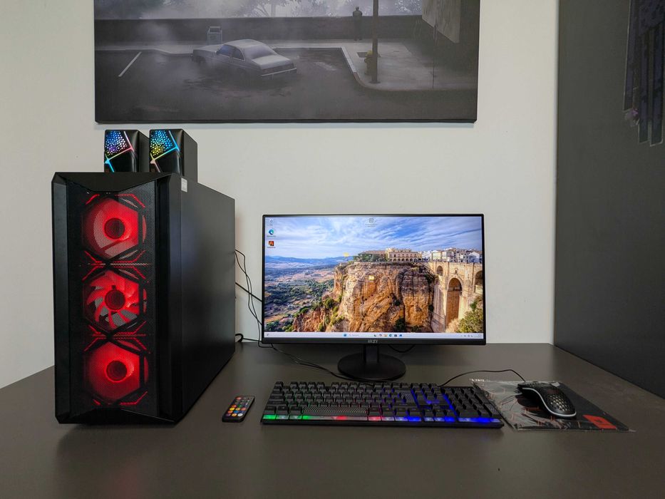 Komputer monitor gamingowy GTX 1660 Super SSD klawiatura LED GWARANCJA