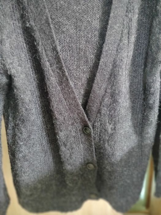 Sweter damski kardigan Vila dekolt V czarny guziki M L