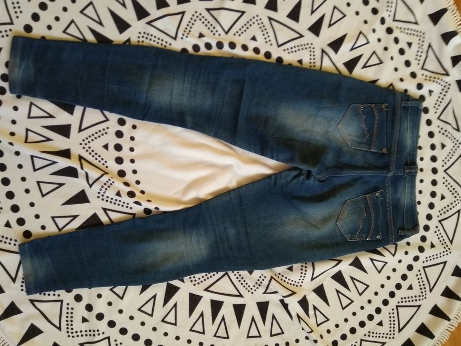 Spodnie jeansowe jeansy granatowe r. S 36 Aureus jeans