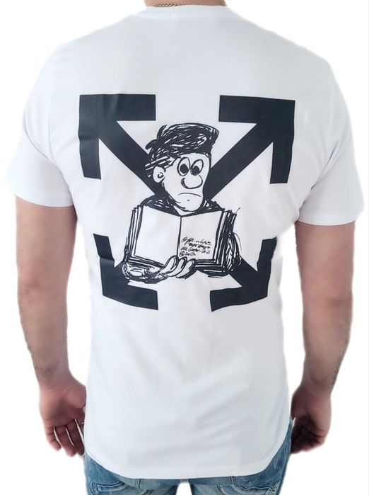 OFF WHITE Koszulka T-shirt biała Skate
