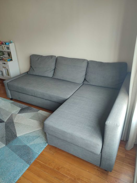 Sofá-cama IKEA FRIHETEN c/ arrumação | Cinzento escuro | Bom estado