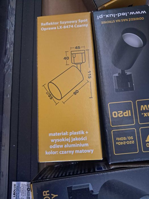 Zestaw szyny i reflektory