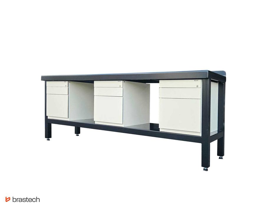 Stół warsztatowy 90 x 232 x 61,5 cm Blat stalowy 5 mm, waga 265 kg