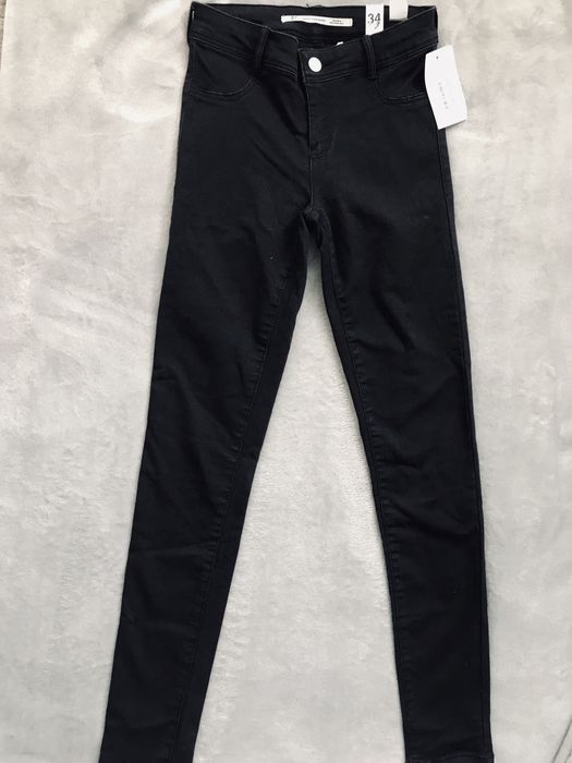 Zara 34 Cropped spodnie Jeansy Nowe Czarne Metki