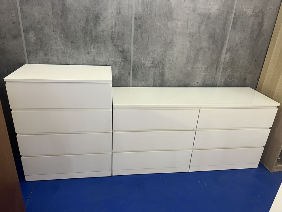 Komoda ikea malm 6 szuflad + szyba + malm 4 + dostawa