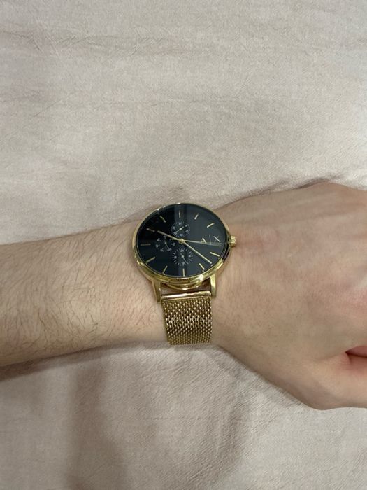 Годинник Armani Exchange AX2715 золотистий з чорним циферблатом