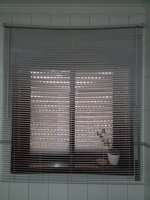 Estore de plástico branco