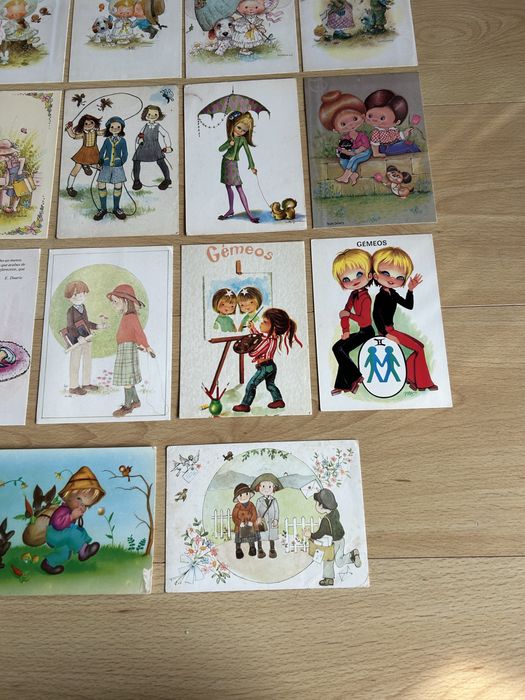 Lote de 22 postais vintage/antigos