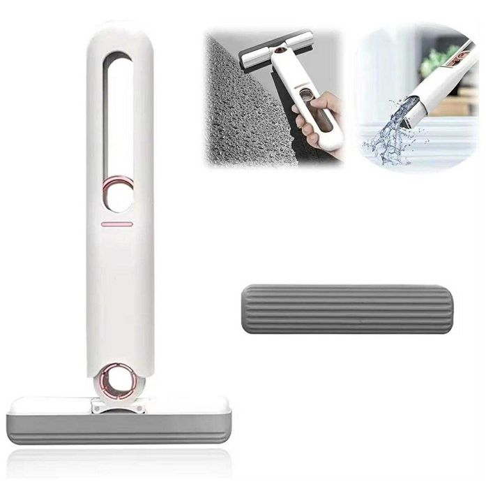 NOWE! Mini mop płaski z wyciskaczem gąbką do mycia okien szyb półek