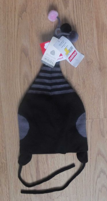 REIMA Czapka NOWA 100% Wełna Woolmark Windproof R.46
