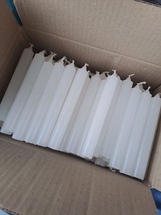 Свічка 5шт Парафінова, запаска, столові (парафиновые) свечи, в наяв