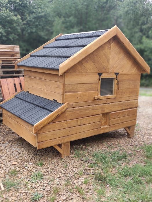 Kurnik dla kur XXL 14-18 kur,kaczek, deska, sosna, jodła ,Ocieplony !