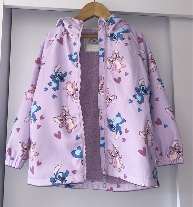 Nieprzemakalna kurtka dziewczęca Stitch