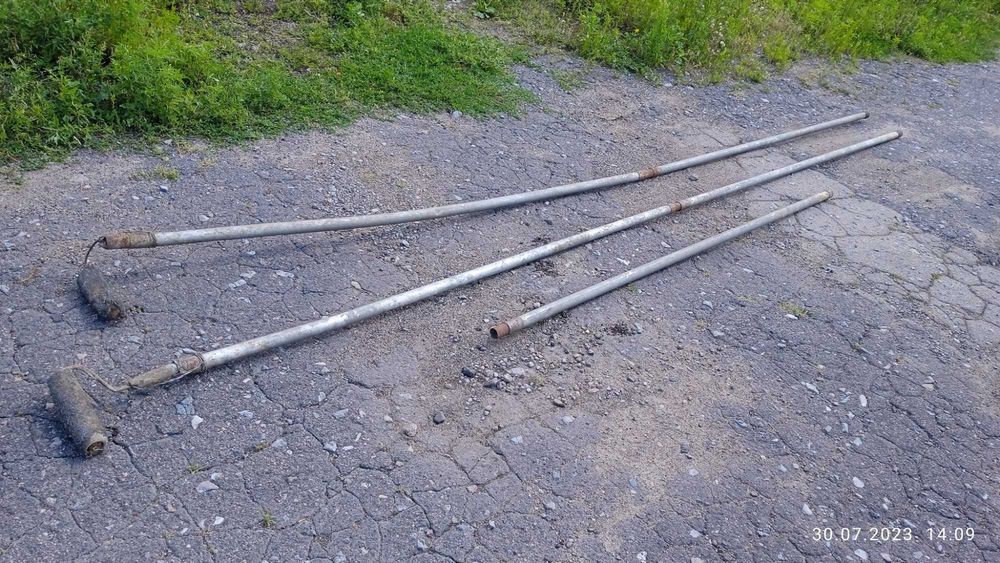 Трубы из алюминия. 5 штук. 11 м. Собираются. Покраска валиком.