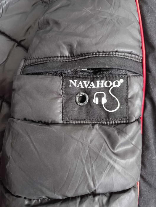 Czarna ciepła kurtka zimowa parka Novahoo XL stan super