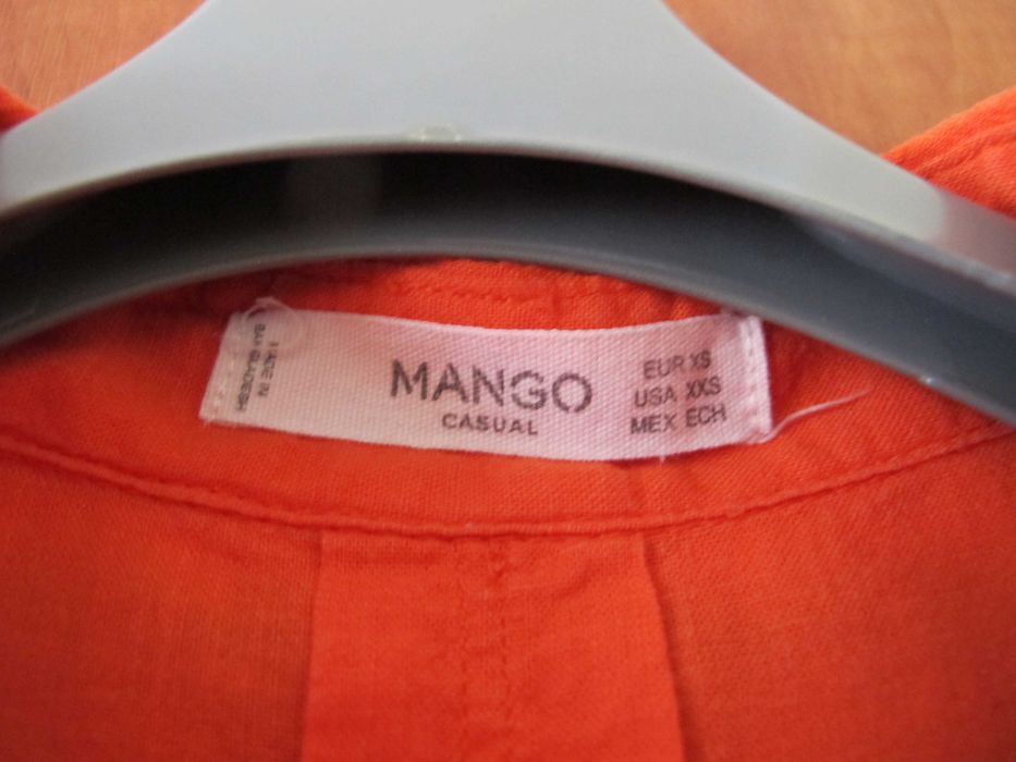 Koszula bawełniana koloru koralowego