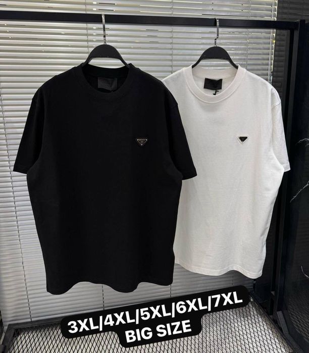 Чоловічі батальні футболки Boss, Polo Ralph Lauren, Moncler, Stone Island, Balenciaga, Burberry та Prada