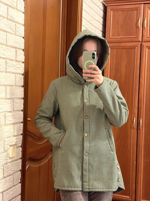 Кофта-пальто у клітинку S
