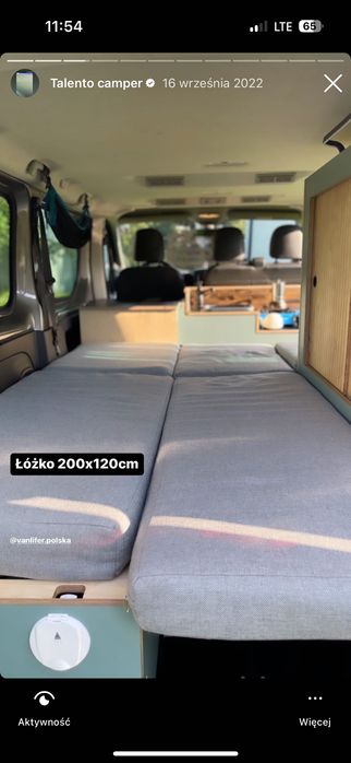 Zabudowa campervan (Talento , trafic , primaster long)