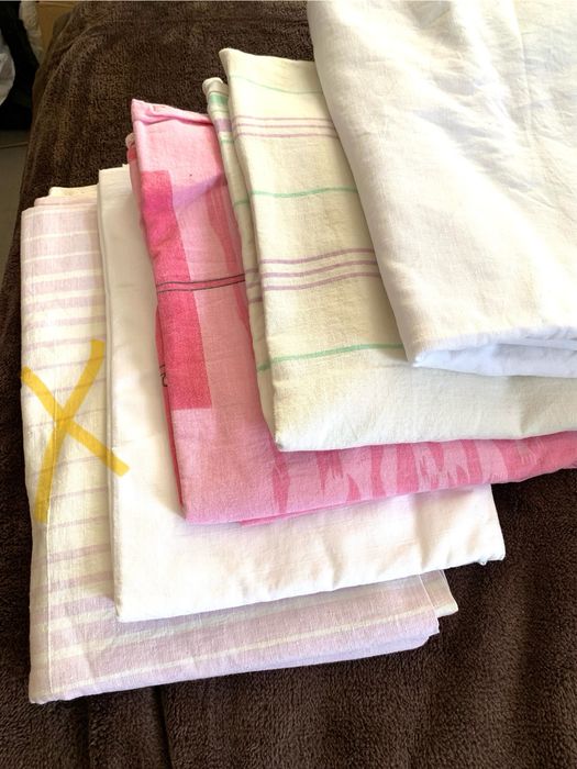 Простыни льняные и хлопковые б/у