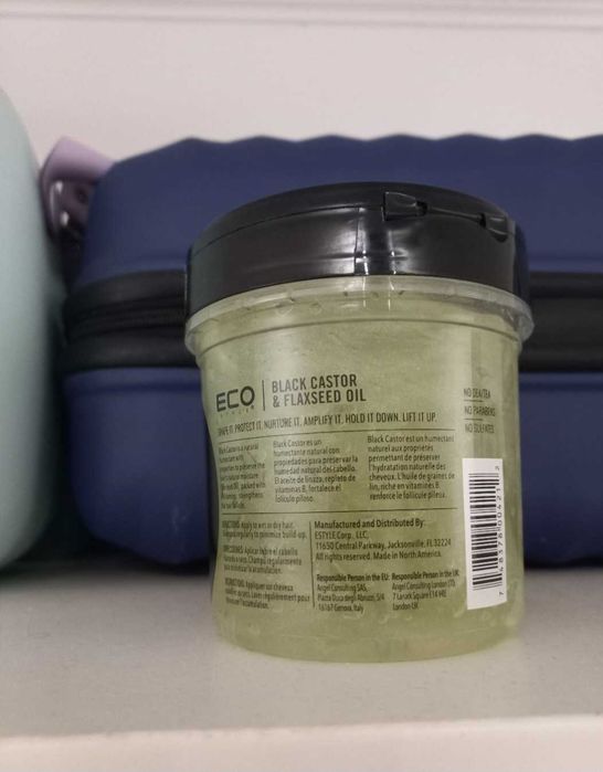 Gel para cabelo-Eco Style Black Castor & Flaxseed Oil Gel 473ml