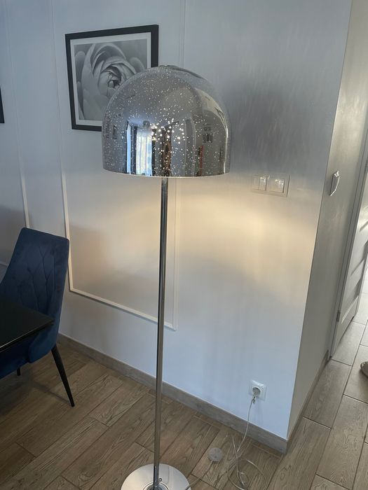 Lampa stojąca glamour szkło