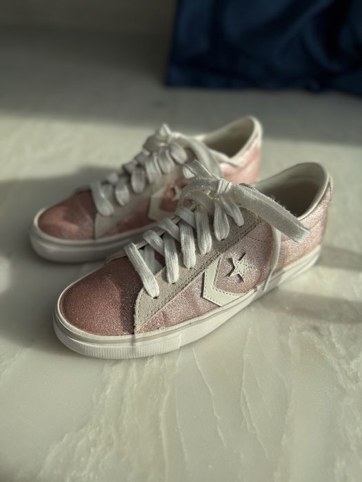 Buty Converse trampki różowe brokat 38,5 w stylu golden goose
