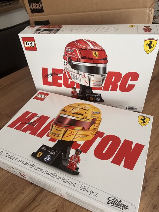 LEGO Ferrari F1 Kaski Hamilton 43022 i kask Leclerc 43014 MISB