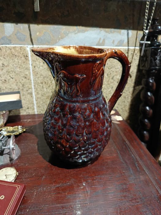 Grande Jarro Faiança Caldas da Rainha Séc XIX 22 cm