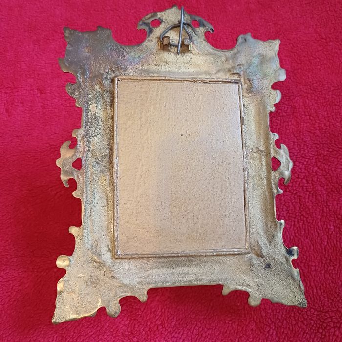 Mosiężne lusterko swiecznik