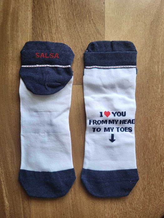 2 Pares Meias - "I Love you from my head to my toes" - Salsa (NOVO)