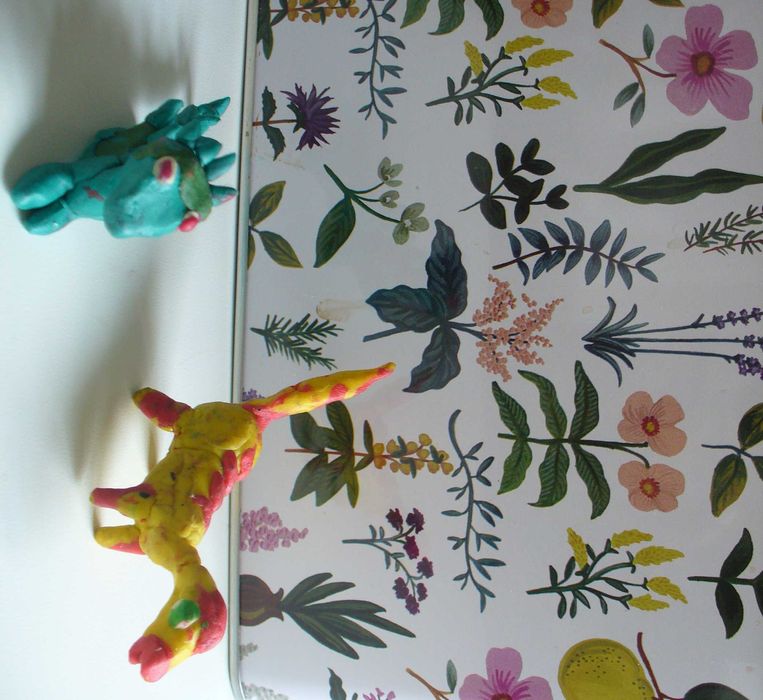 пластилин фигурки букет гном динозавры дама с собачкой