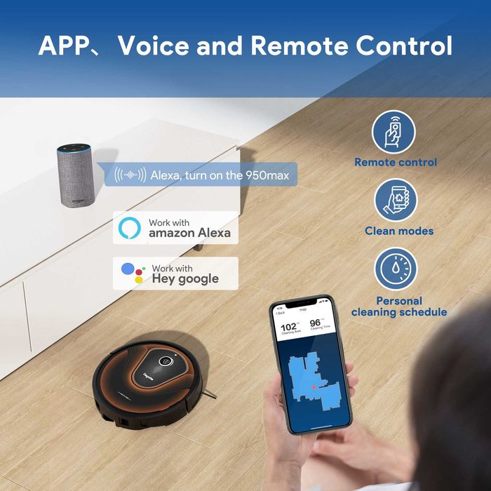 Robot sprzątający BAGOTTE 950 MAX Odkurzanie i Mycie samoopróżniający