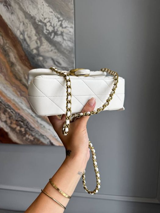 Coach Tabby Pillow Bag Ivory Gold premium / жіноча шкіряна сумочка