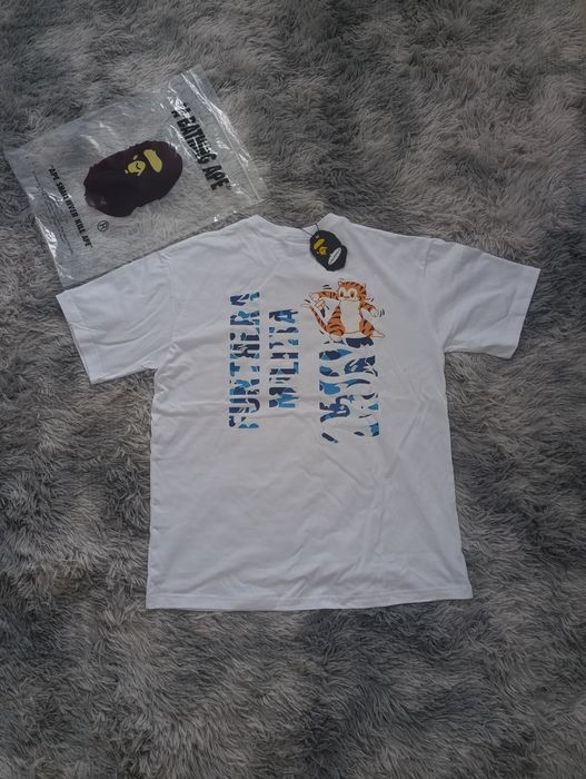 В Україні | Футболка bape tiger синьо-біла a bathing ape t-shirt