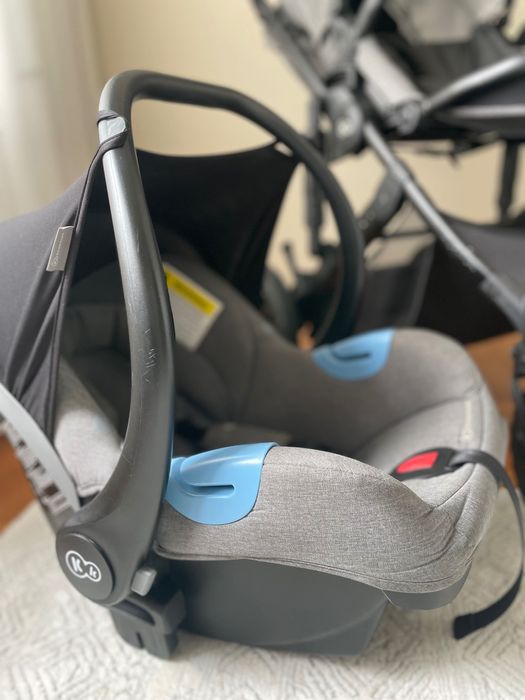 Trio bebé | Carrinho, alcofa, ovo | Kinderkraft (como novo) Cinzento.